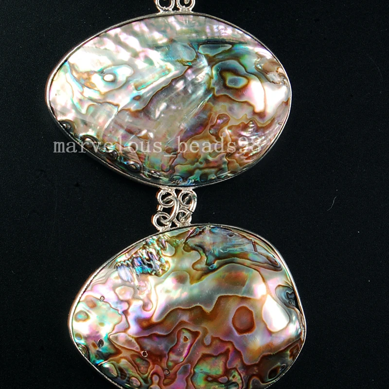 Free shipping Fashion Jewelry Natural New Zealand Abalone Shell Oval