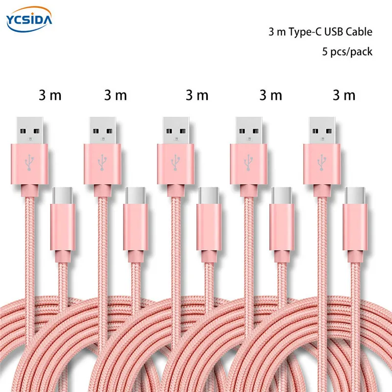 5pcs 3m type c pink