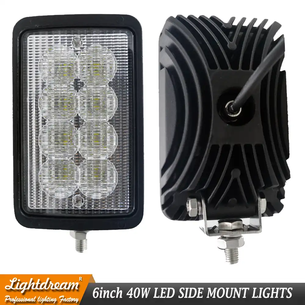 Universal LED Work Lamp Rectangle Flood Side Mount Work Lights For New