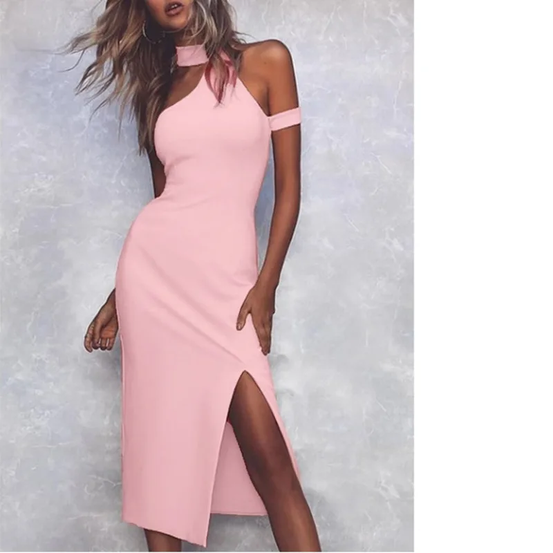 

Celebrity Evening Runway Party Strapless Dress Women Halter Red Black White Elegant Summer Knitted Casual Vintage Dresses