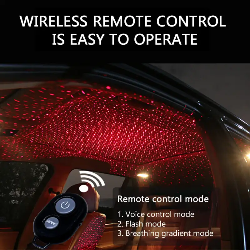 Racbox Автомобильная атмосфера Ambient Star светильник DJ Красочный музыкальный звук лампа светильник с устройством дистанционного управления голосовым управлением светодиодный светильник USB штекер