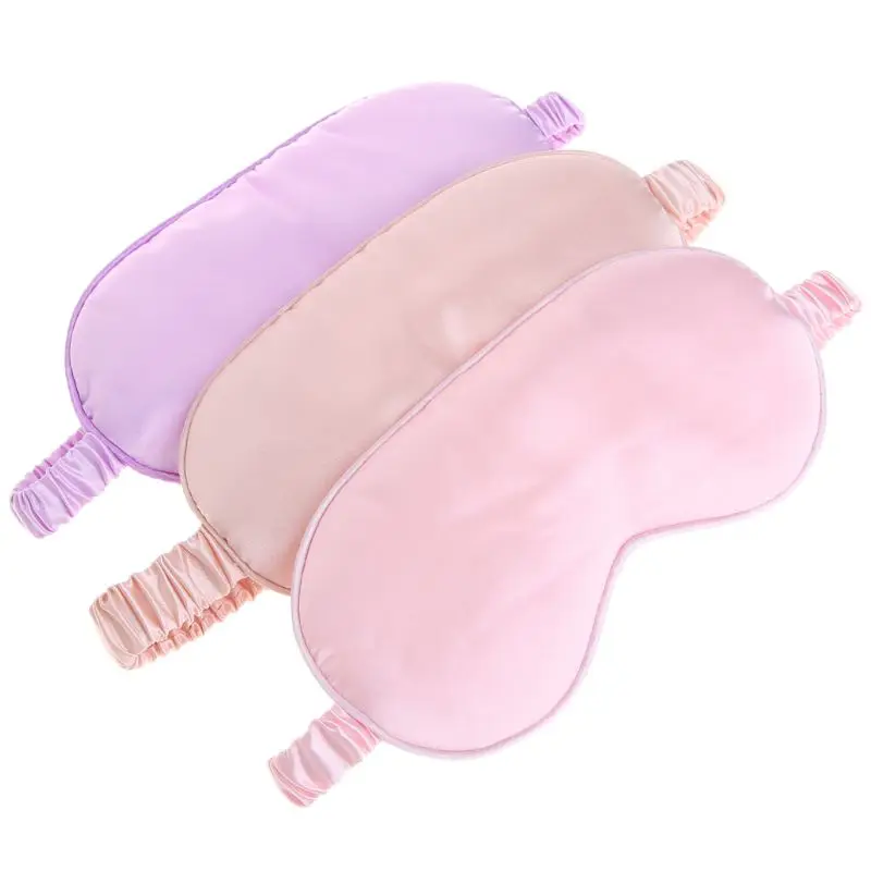 

Eye Care Faux Silk Eyeshade Sleeping Eye Mask Cover Eyepatch Blindfold Solid Portable New