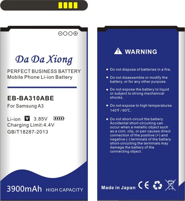Da Xiong 3900mAh EB-BA310ABE аккумулятор для samsung Galaxy A310 A3 A3100 A310F Edition A5310
