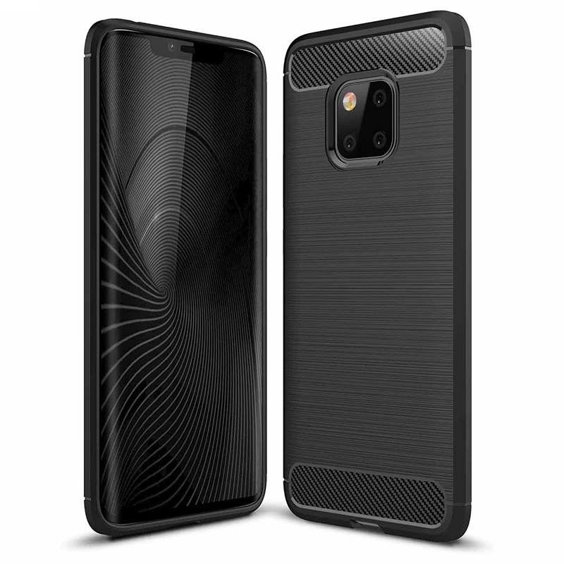 

Luxury Carbon Fiber Soft TPU Case For Huawei Mate 20 Pro Silicone Back Cover Armor Case For Huawei Mate20 Mate 20 Lite Coques