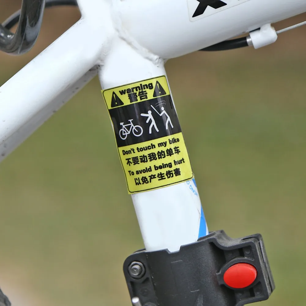 DONT TOUCH MY BIKE Reflective Bicycle Sticker Safety Night Riding