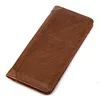 Genuine Leather  Purse Real Cowhide Men Bifold Purse Long Designer Cash Coin Pocket Card Holder Clutch Bag Vintage Male Wallet ► Photo 3/6