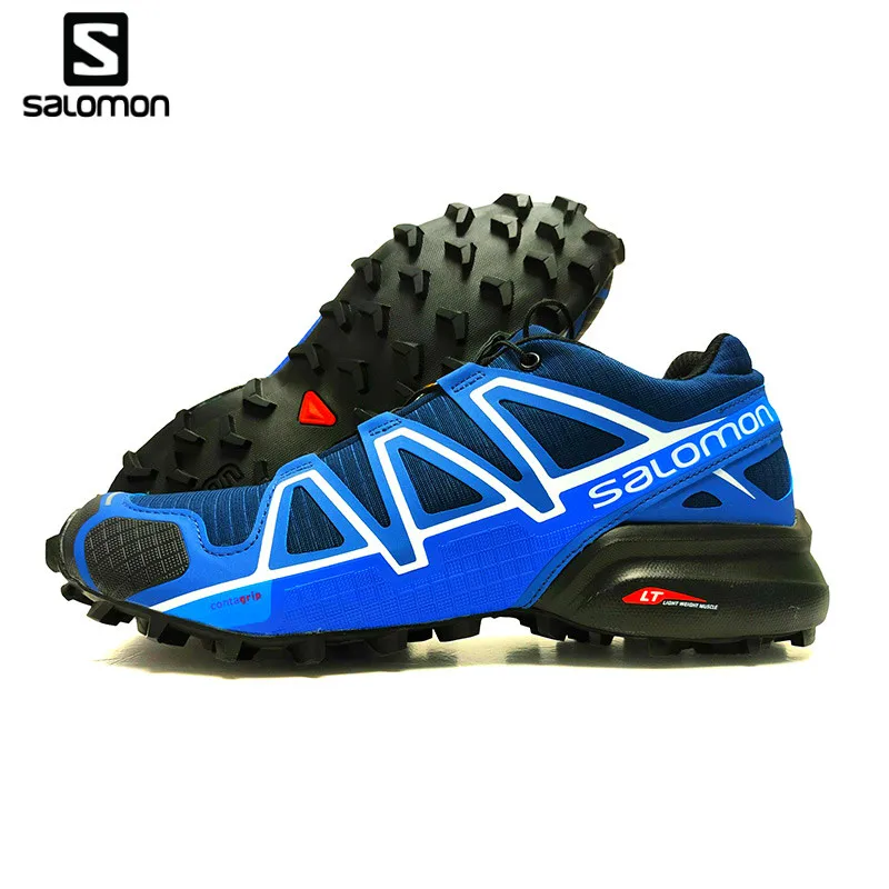 

New Salomon Speed Cross 4 CS Cross Country Running Shoes Men Light Sneakers Black Blue Athletic Shoes Air Mesh Sport Shoes Hot