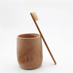 Для чистки зубов Bamboo Зубная щётка хаки мягкой щетиной tandenborstel Fibre деревянной ручкой низкоуглеродистой экологически Зубная щётка