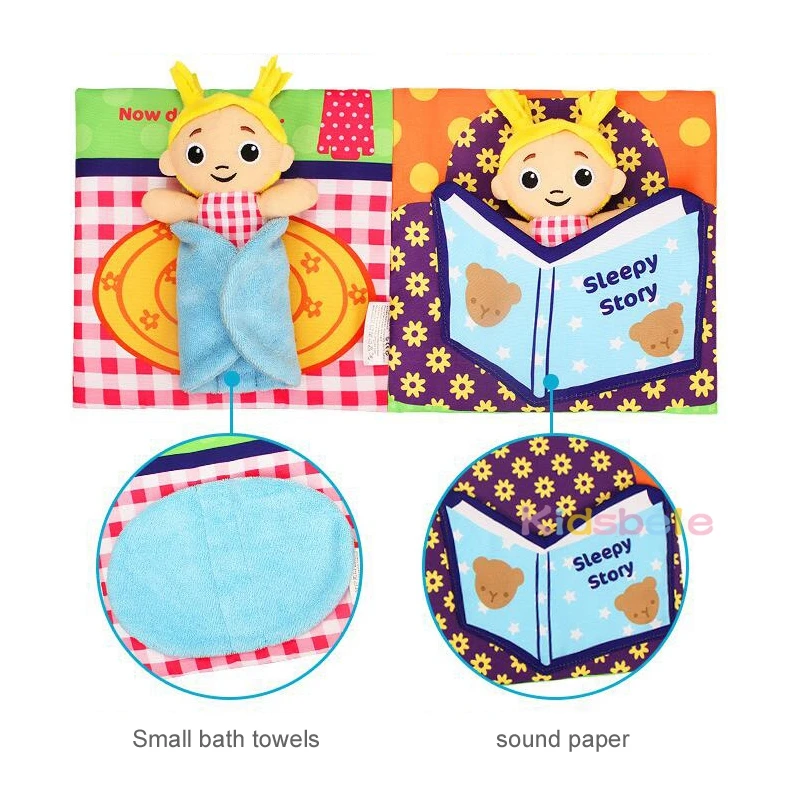 Мягкие детские игрушки-погремушки Тканевые книги для младенцев сенсорный чувство образование разработки JOLLYBABY детский игрушки малыша красочные книги