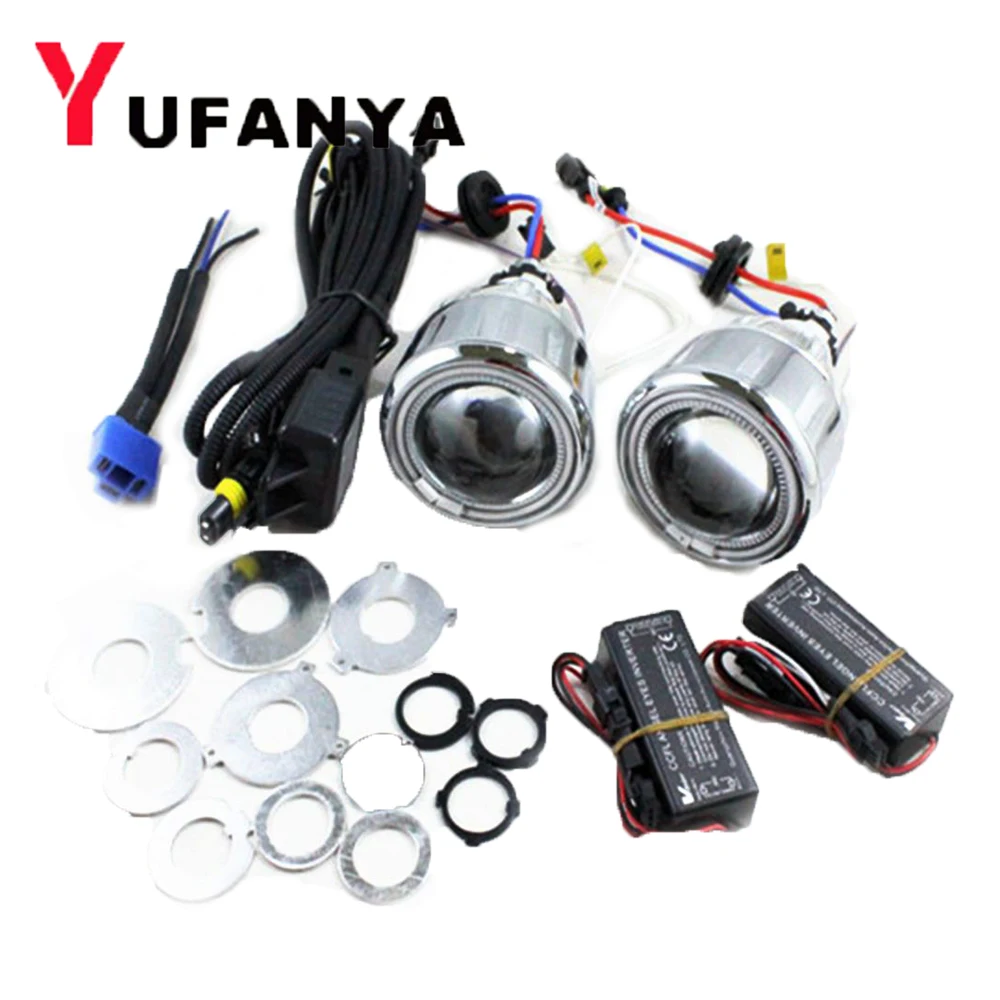 

2.0 inch HID Bi-xenon Projector Lens Headlight Headlamp Spotlight With CCFL Angel Eye Halo For H1 H4 H7 Motorcycle Accessories