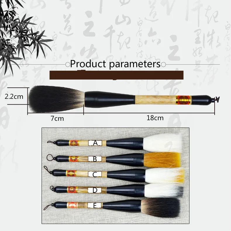 Pincéis de Caligrafia Tradicional Chinesa Tamanho Grande Dístico Caneta lã - Doninha Vários Cabelos Escovas Escrita Pintura Suprimentos 3 Dístico Caneta Lã Doninha Vários Cabelos Escovas Escrita Pintura Suprimentos