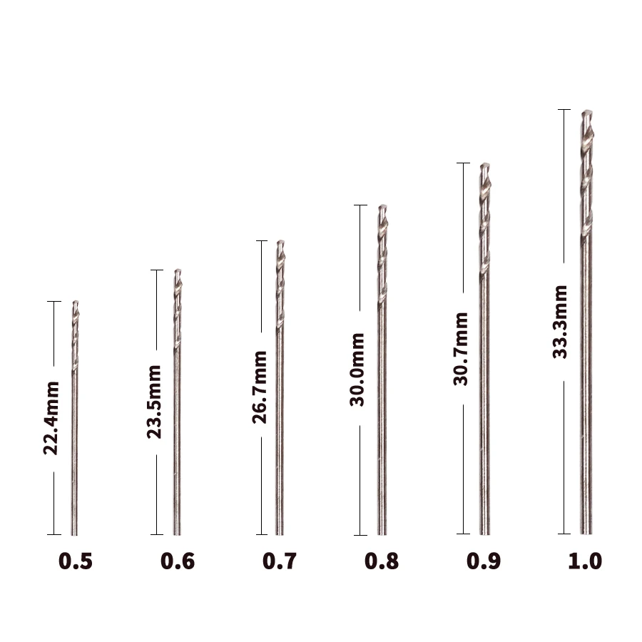 120 шт., 0,5, 0,6, 0,7, 0,8, 0,9 мм, HSS, цилиндрическое сверло с прямым хвостовиком, сверло из грецкого ореха, Ваджра Бодхи, жемчужные бусинки