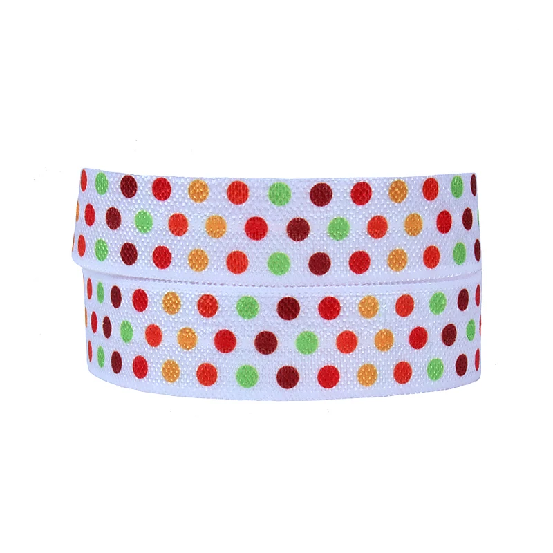 

FLRA FOE Autumn colored polka dots foe elastic ribbons
