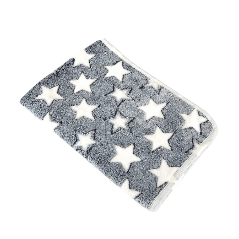 

Pet Dog Cat Mat Dog Cat Rest Blanket Breathable Pet Cushion Soft Warm Star Pattern Sleep Mat