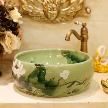 Европейский Стиль Китайский умывальник искусство Цзиндэчжэнь столешница Керамическая умывальник раковины для ванной комнаты фарфор