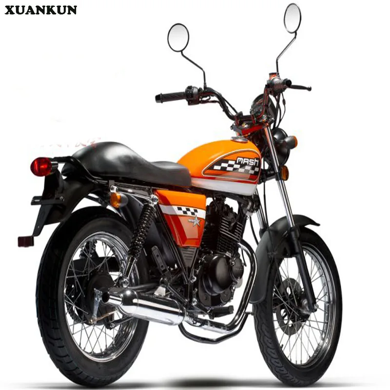 Xuankun Cafe Racer 125/200 мотоциклы с гальваническим покрытием Torpedo глушитель выхлопной трубы с полным спектром