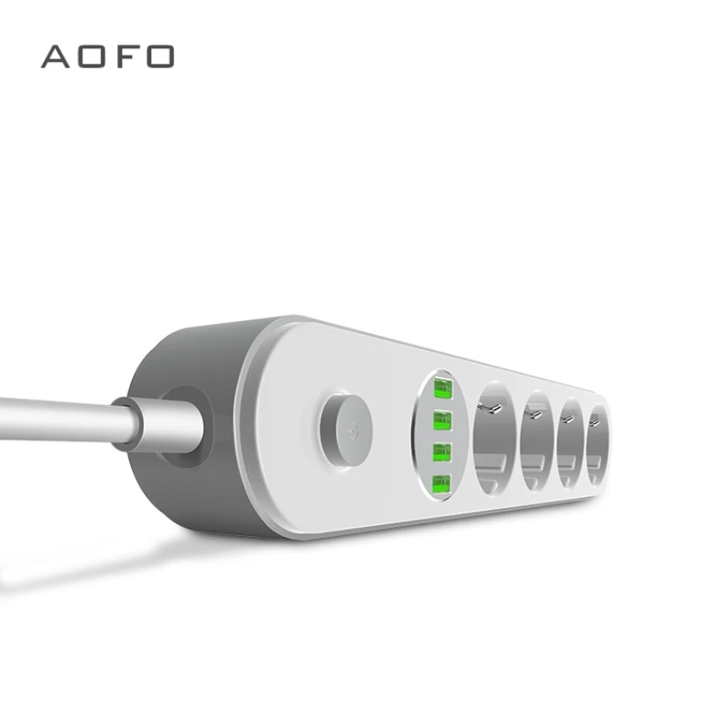 4 разъемная лента питания многоразовая розетка AOFO с функцией переключения для