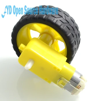 

1set Deceleration DC Motor + Supporting Wheels/ Smart Car Chassis Motor/Robot Car Wheels