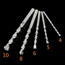 5 шт. набор сверл набор инструментов никелирование Круглый хвостовик воздействие для стены цементного сплава бетона мрамора 4 мм 5 мм 6 мм 8 мм 10 мм