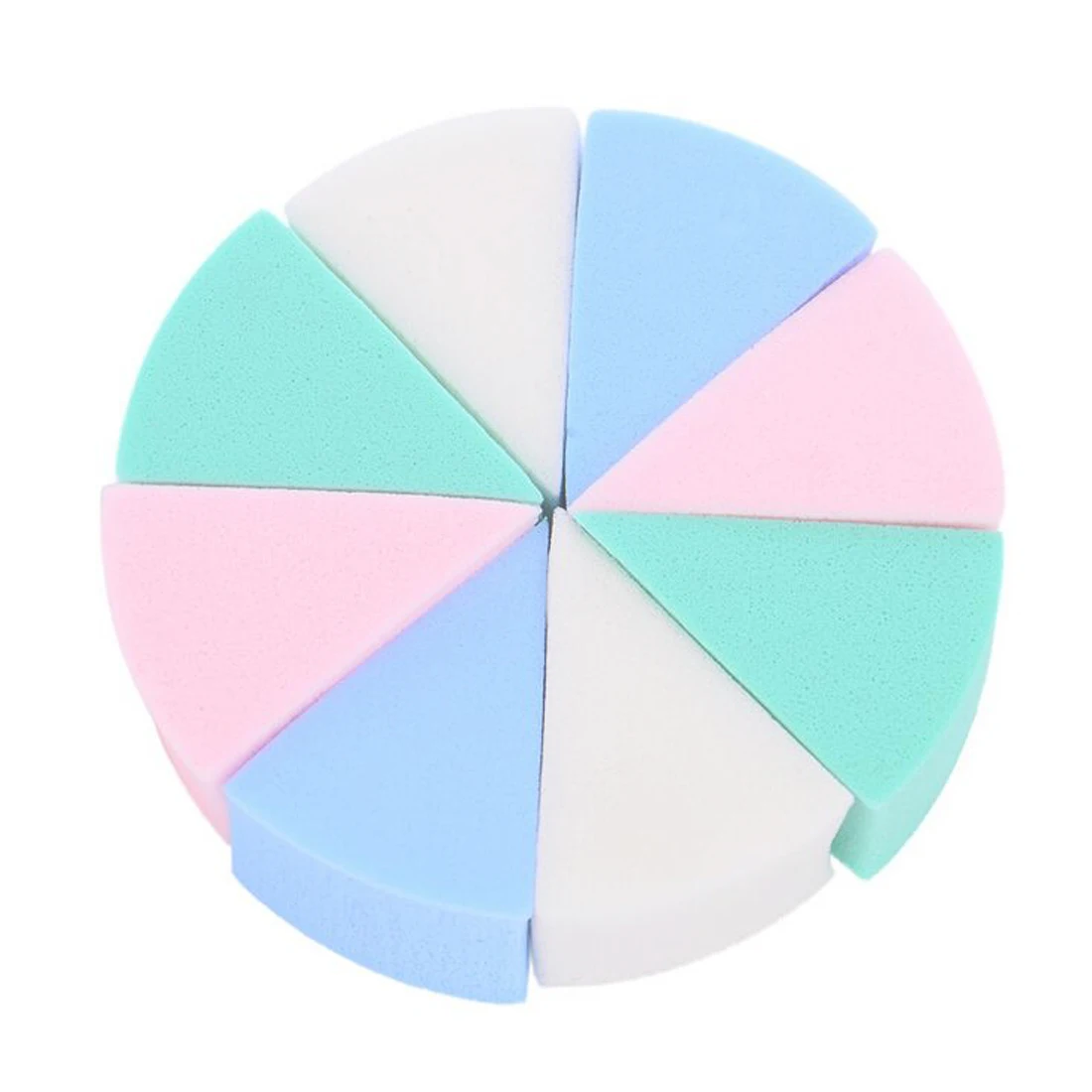 

Hot 8PCS/Pack Triangle Shaped Candy Color Soft Magic Face Cleaning Pad Puff Cosmetic Puff Clean Sponge Wash Face Makeup Sponge