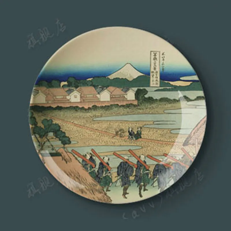 10 дюймов Fu Yue 30 6 видов Hokusai праздничный день декоративная тарелка подвесная