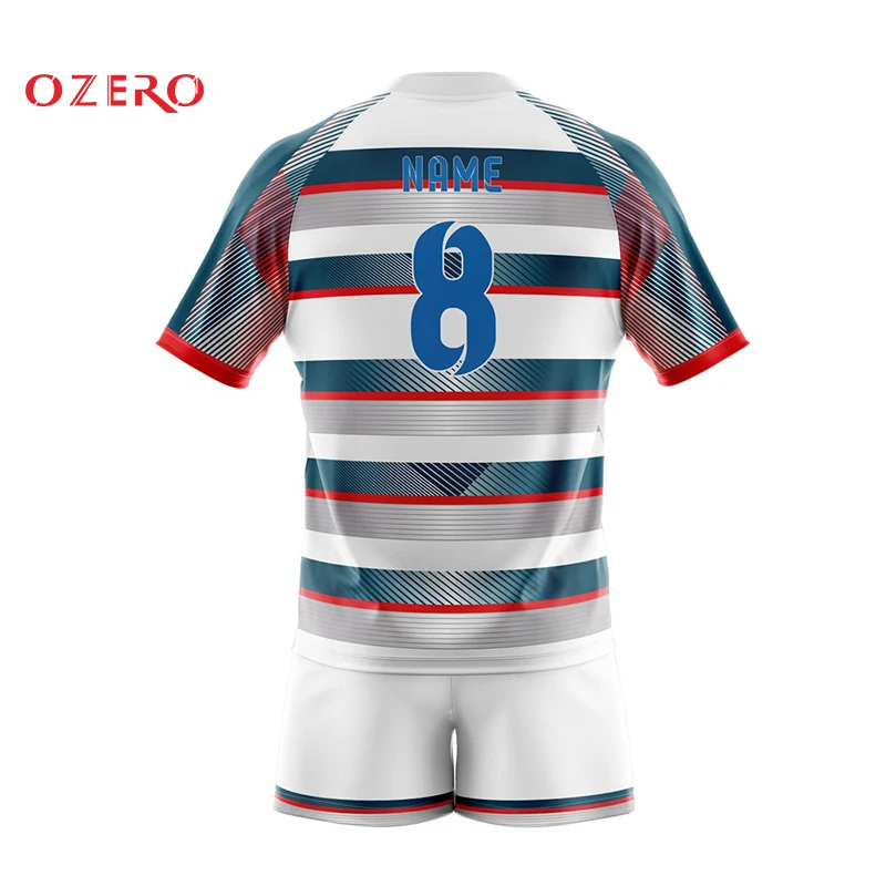 Sublimada práctica en blanco Rugby Jersey
