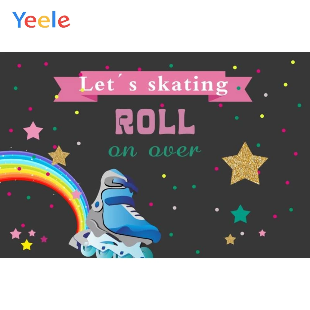 

Yeele Cartoon Skating Roll Backdrops Baby Boy Photography Background Customized Photographic Backdrop For Photo Studio