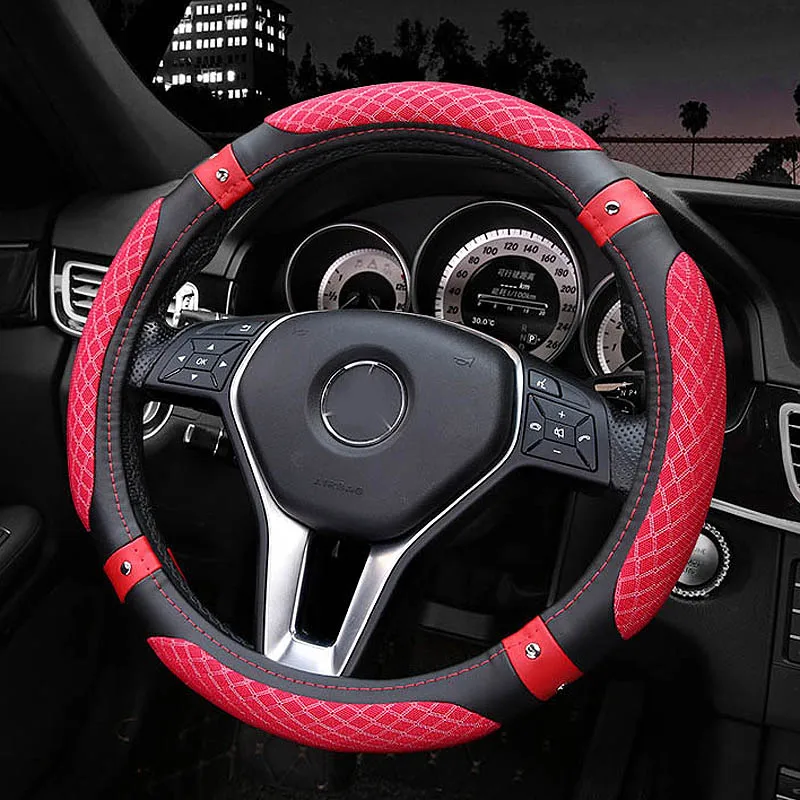 Buy New Ice Silk Car Steering Wheel Cover Breathable