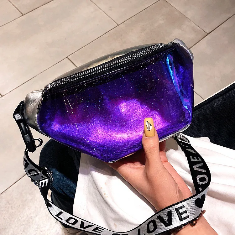 Casual Transparent PVC Fanny Pack Waist Bag Women Fanny Pack for Ladies Lovely Waist Bag