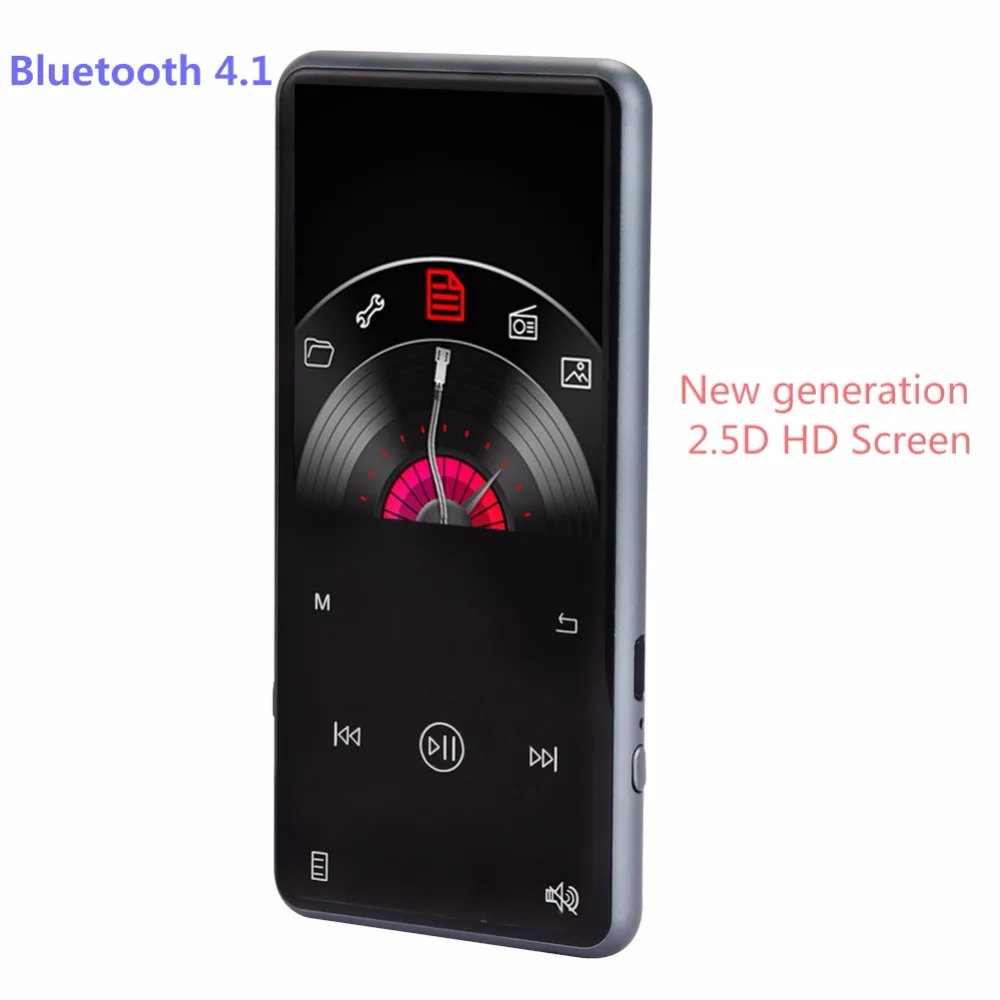 

USB2.0 2.4 Inch Touch Screen Metal MP3/MP4 Player 8/16GB Bluetooth Player Lossless Sound Quality FM Radio E-book Video Player