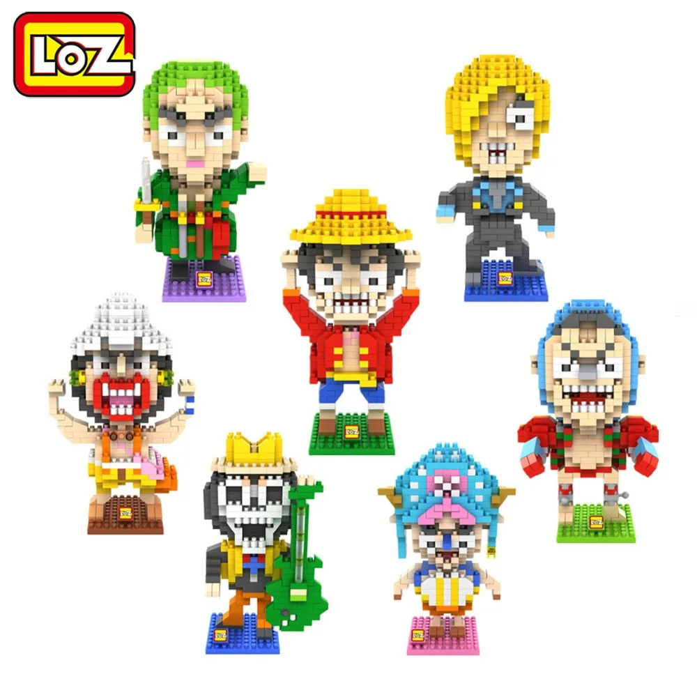 LOZ цельные строительные блоки серии Луффи Чоппер сандзи Брук Usopp Зоро франки
