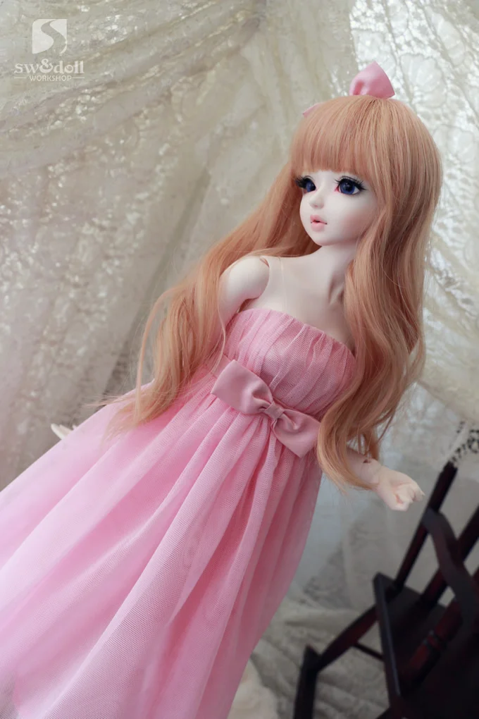 BJD/SD Кукла Одежда/бюстгальтер вуаль платье для 1/4 Масштаб 3 цвета на выбор Bjd Кукла Одежда Аксессуары - Цвет: Dark pink