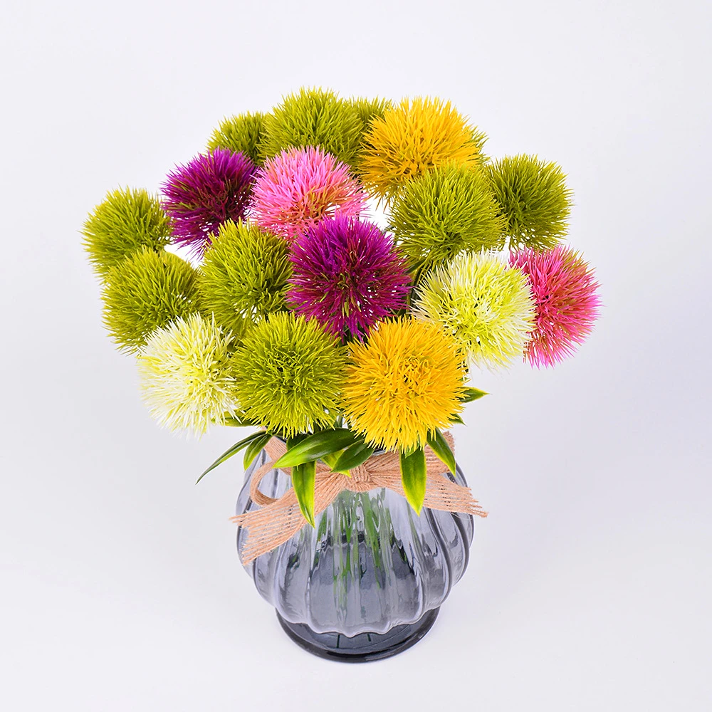 

1Pc Artificial Dandelion Flower Plastic Material Simulation Plant Dandelion Ball for for Wedding Home Decoration DIY Fake Flower