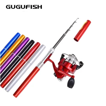 

GUGUFISH H8022 [Pen-type fishing rod reel-style reel 2 piece set] portable pocket ice fishing rod sea bream fishing gear