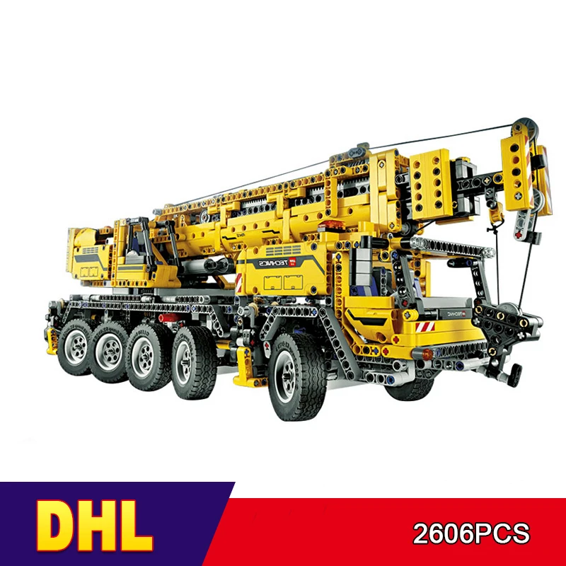 

DHL 20004 2606Pcs Technic Motor Power Mobile Crane Mk II Model Building Kits Blocks Bricks Christmas Gift Toy 42009