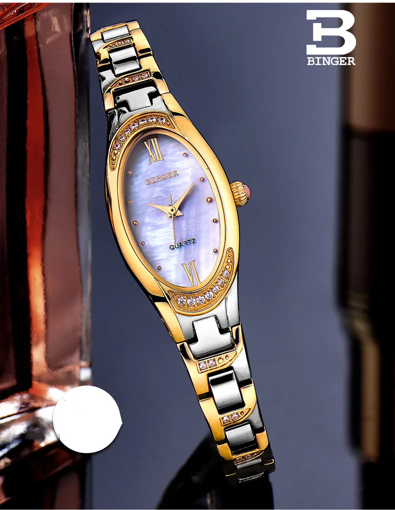 Moda Retro Oval Mulheres Pulseira Relógios de