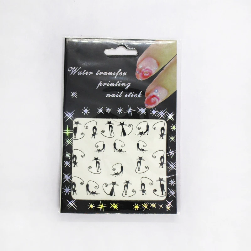 Наклейки для ногтей в виде кота 2 листа|nail tips decoration|stickers manicurecat nail stickers |
