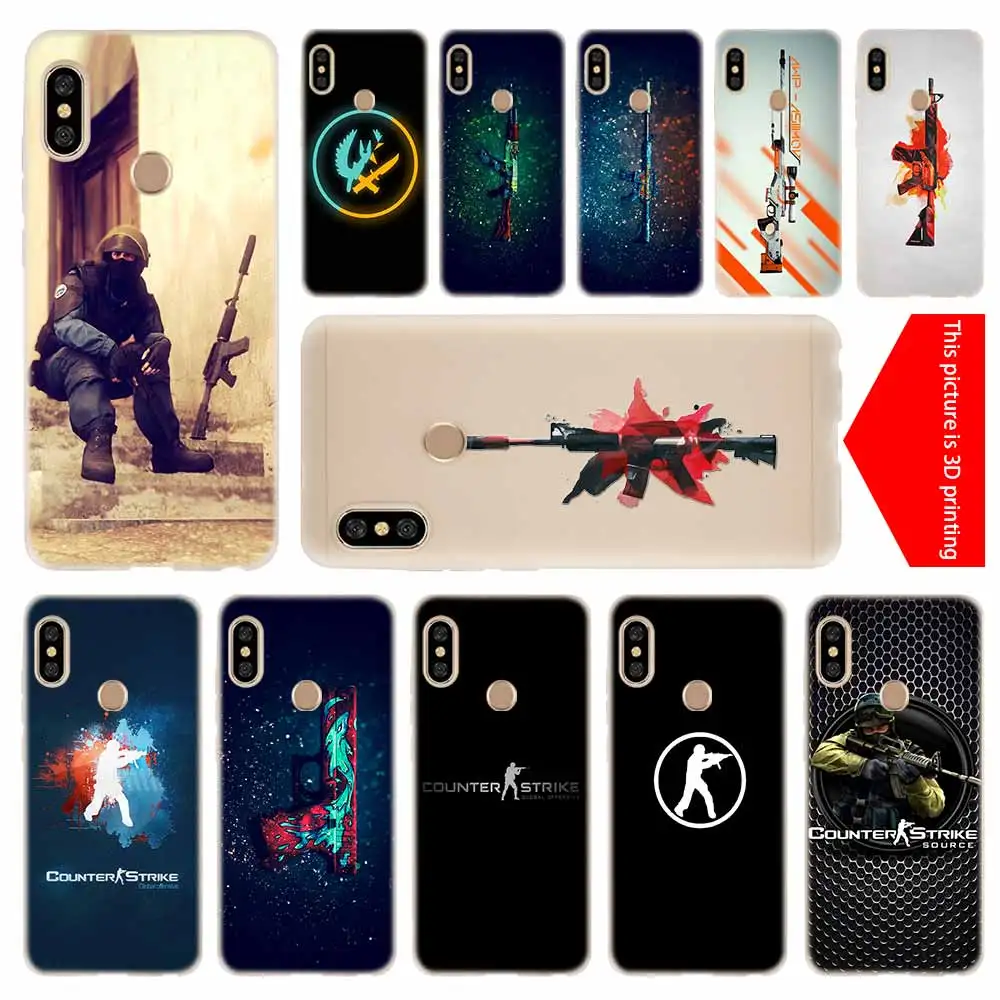 

cover soft Silicone TPU Case For Xiaomi Redmi 3 4X 4a 5 Plus 5a S2 6a 6 Pro Note 7 5 6 4 3 5a prime cs go counter strike global