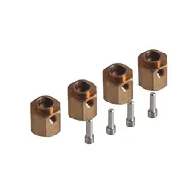 4 PCS Wheel Hub Brass Hexagonal Adapter Hex Coupler Upgrade Part Hex Adapter For 1/10 Traxxas TRX4 RC Crawler Car Model 4 PCS Wheel Hub Brass Hexagonal Adapter Hex Coupler Upgrade Part Hex Adapter For 1/10 Traxxas TRX4 RC Crawler Car Model