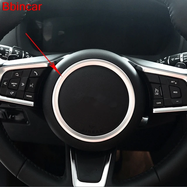 Bbincar Interior Styling Abs Chrome Steering Wheel Decorative Ring Bbincar Interior Styling Abs Chrome Steering Wheel Decorative Ring Sticker Accessories Trim For Jaguar F Pace 2016 2017 2018