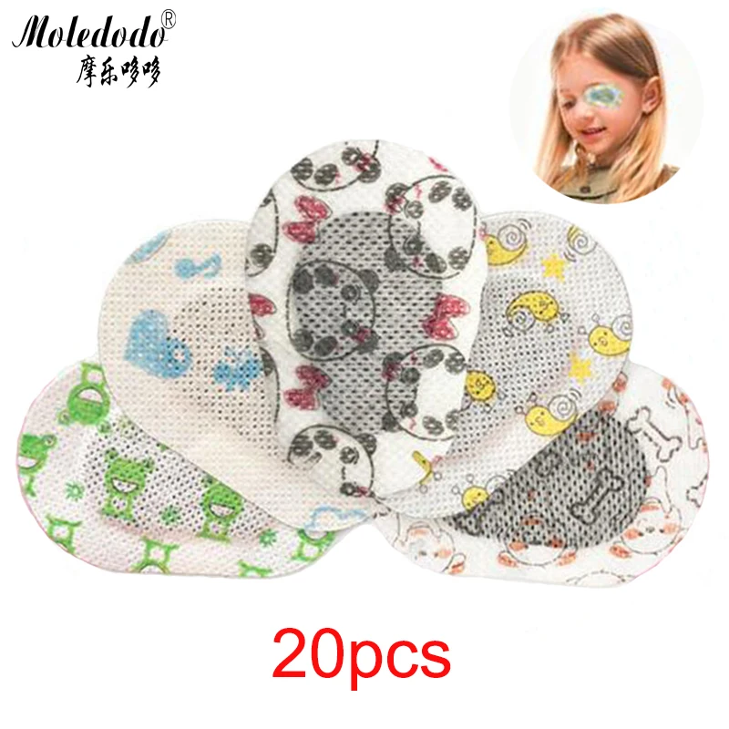 20Pcs Cartoon Amblyopia Eye Patches Child Amblyopia Training Orthoptic Corrected Eyeshade Children Occlusion Medical Eye Patch