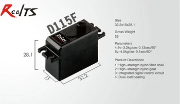 

RealTS One piece Batan D115F 4kg dual ball bearing digital servo for rc car rc boat rc airplane