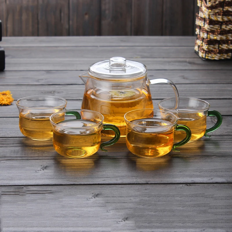 Pindefang милый пингвин все стекла отапливаемо Чай горшок Цветущий чай набор посуды здоровья Чай время Maker украшения дома Офис чайник