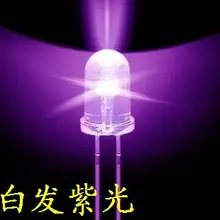 Прозрачный 3 мм яркий светодиодный светильник фиолетового цвета 100 шт./лот