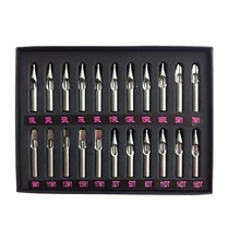 22 шт. Нержавеющая сталь иглы для татуировки в черный чехол