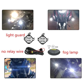

Pair 40W LED Auxiliary Spot Driving Light with Protective Guard for BMW Motorcycle R1200GS F800GS K1600