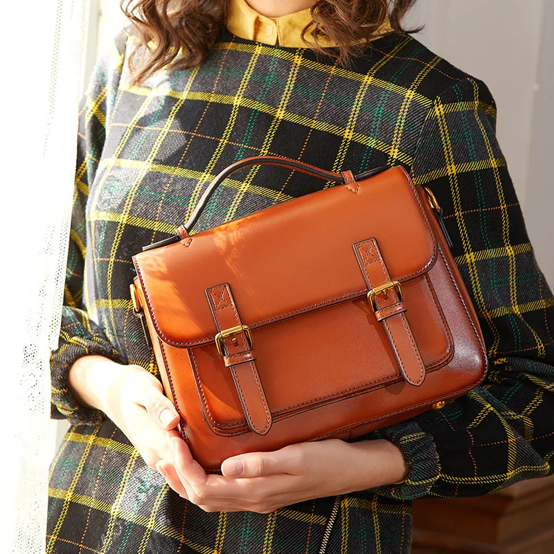 

Spray-painted new oblique bag lady handbag fashion Vintage Leather lady bag