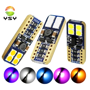 

YSY 100x T10 8SMD 3030 LED Car Light W5W white Canbus NO OBC ERROR Auto Wedge Lamp W5W 8 SMD Led Parking Bulb 12V