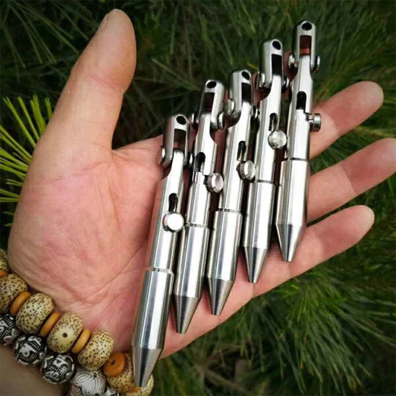 Outdoor Self-defense Mini Gun Plug Pen Titanium Alloy Tactical Pen Defense Can Write Military Fan Supplies Equipment