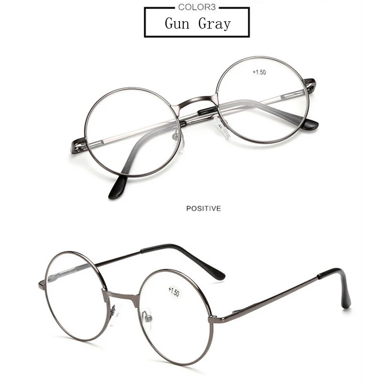 Zilead ретро круглые женские и мужские очки для чтения, металлические очки для дальнозоркости, очки для близоруких линз, очки+ 1,0+ 1,5+ 2,0+ 2,5+ 3,0+ 3,5+ 4,0